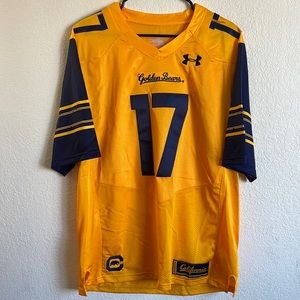 California Golden Bears Football Jersey Under Armour Gold #17 Cal Berkeley